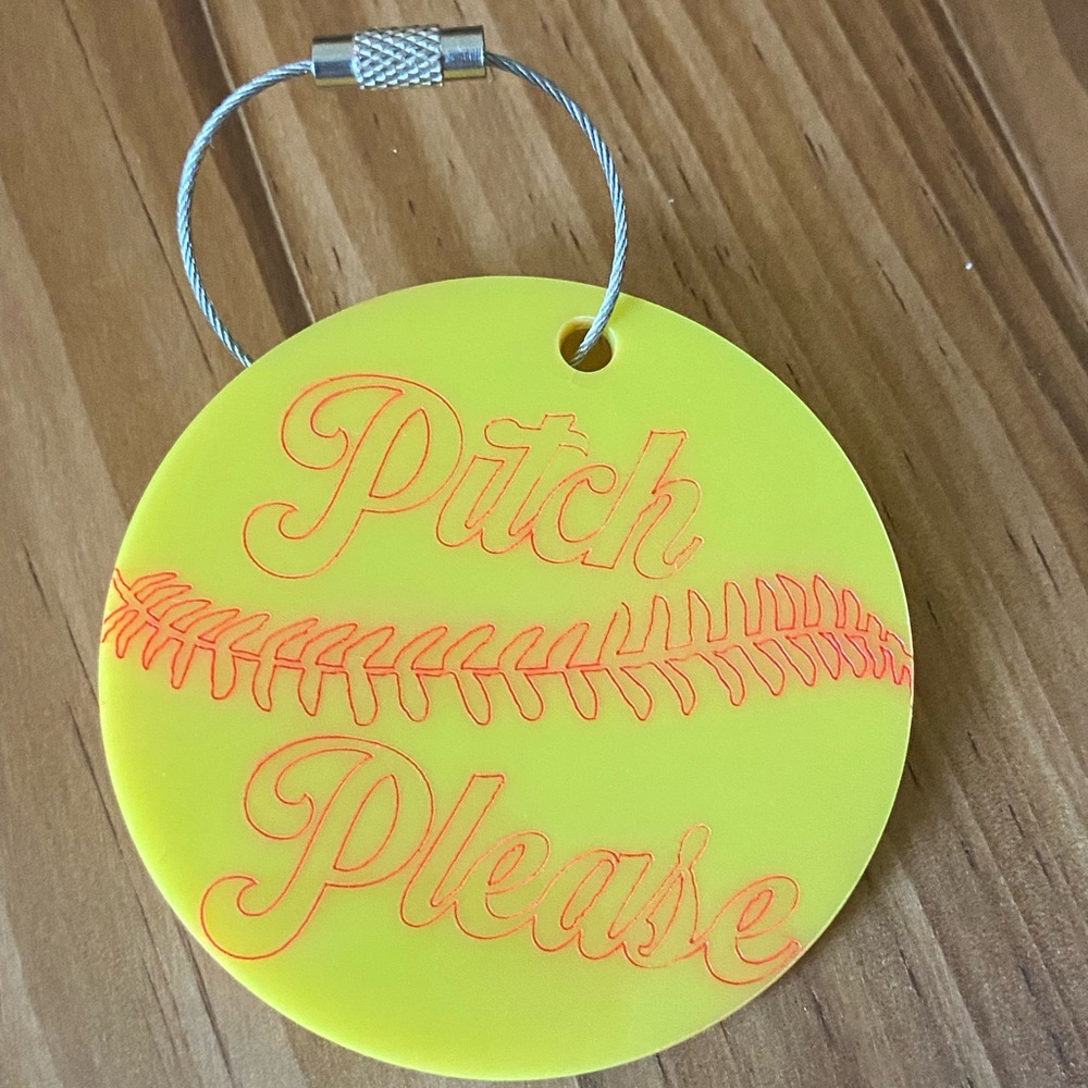 Softball keychain